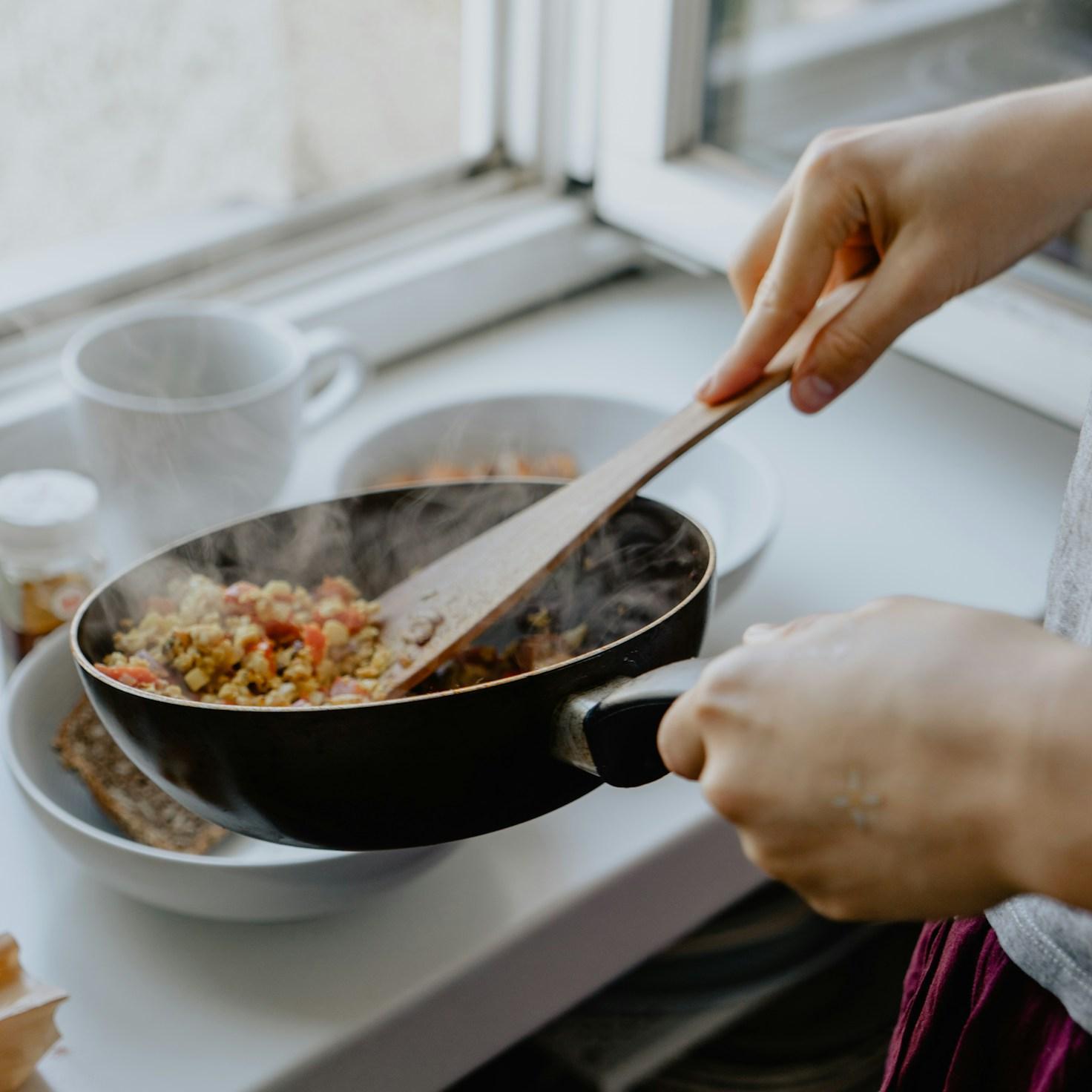 Seasonal meal prepared in a home kitchen